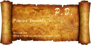 Papiu Deodát névjegykártya